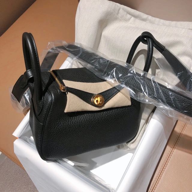 Hermes mini lindy black ghw, Luxury, Bags & Wallets on Carousell