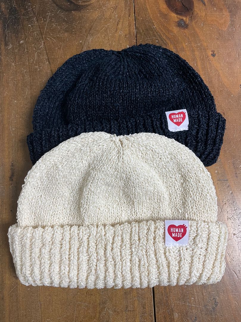 Human Made Paper Beanie Navy White, 男裝, 手錶及配件, 冷帽- Carousell