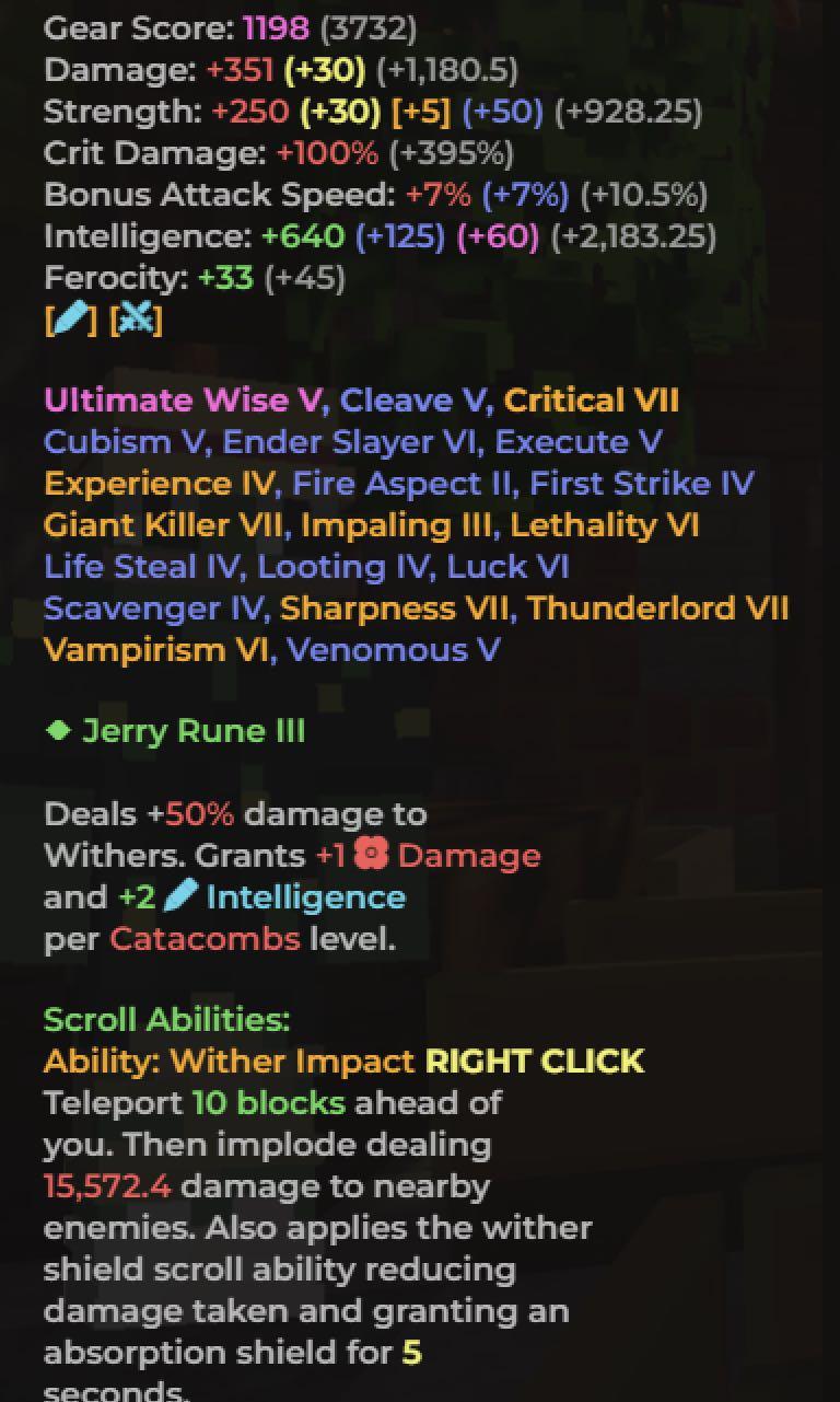 Hypixel Skyblock Hyper Maxed Mage Setup (Hyper Maxed Hyperion and Maxed