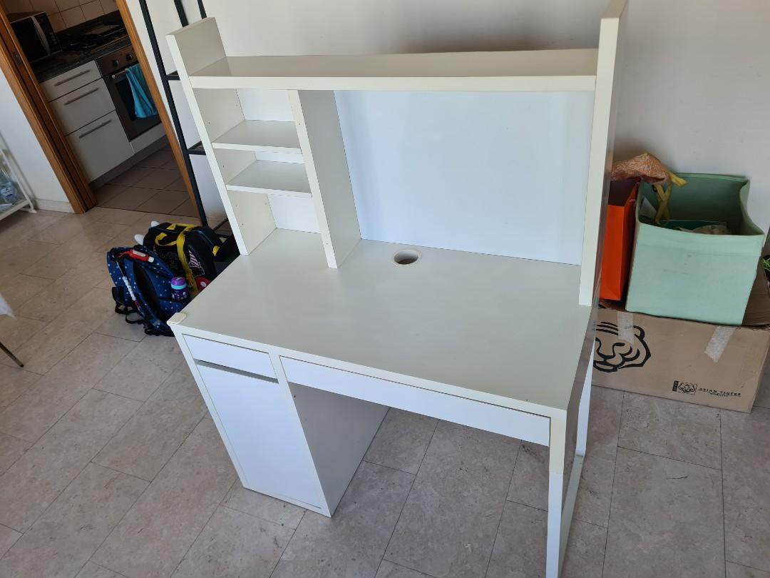 IKEA MICKE office desk with addon, Furniture & Home Living, Furniture