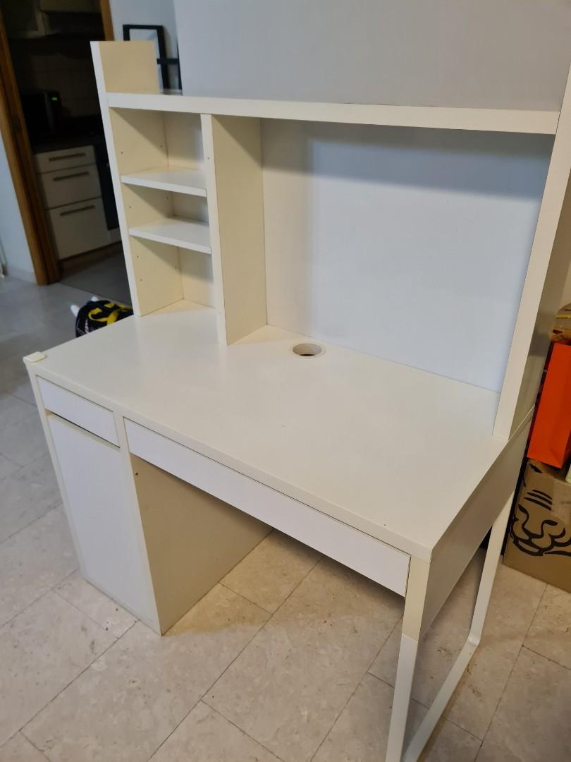 IKEA MICKE office desk with addon, Furniture & Home Living, Furniture