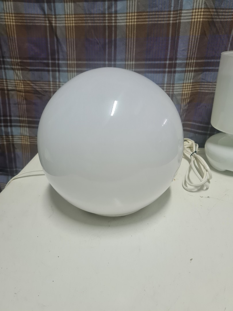 IKEA FADO Table Lamp with LED Bulb Gray Pink or White 10" 
