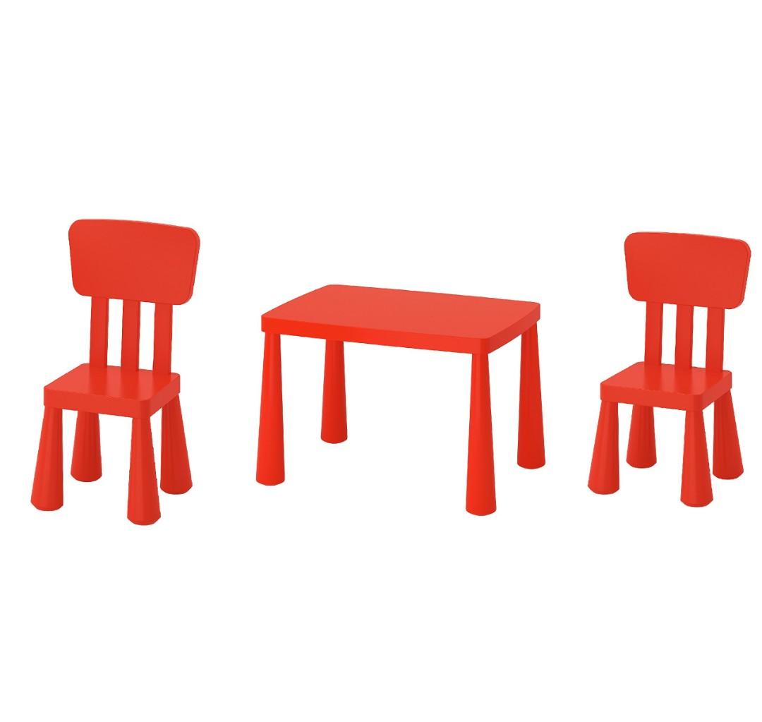 Ikea red best sale kids table