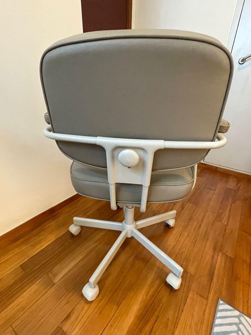 IKEA Office Chair (beige leather), Furniture & Home Living, Furniture
