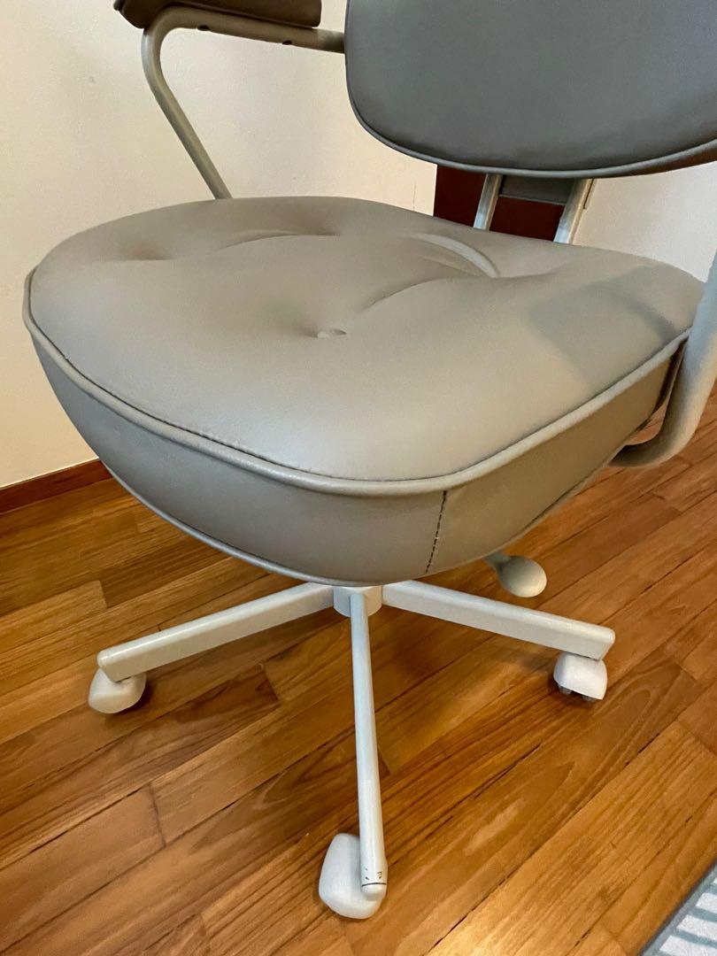 IKEA Office Chair (beige leather), Furniture & Home Living, Furniture