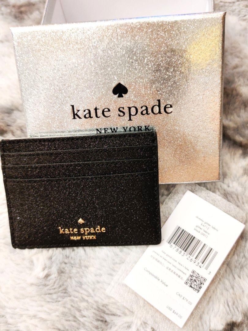 Kate spade shimmy glitter card holder (limited edition), Luxury, Bags &  Wallets on Carousell
