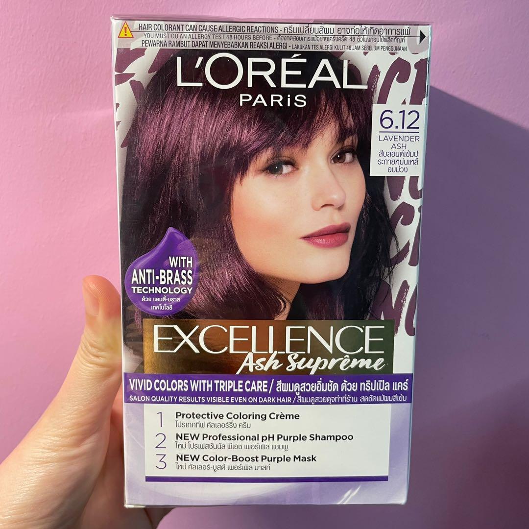 L' OREAL Purple Hair Dye, Beauty & Personal Care, Hair on Carousell