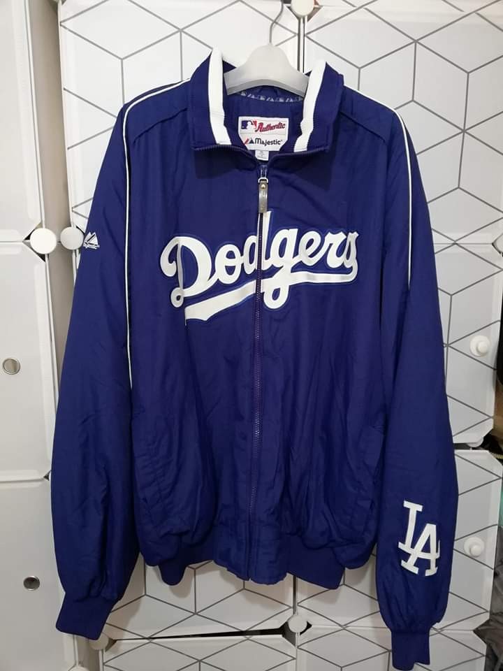 majestic dodgers jacket black