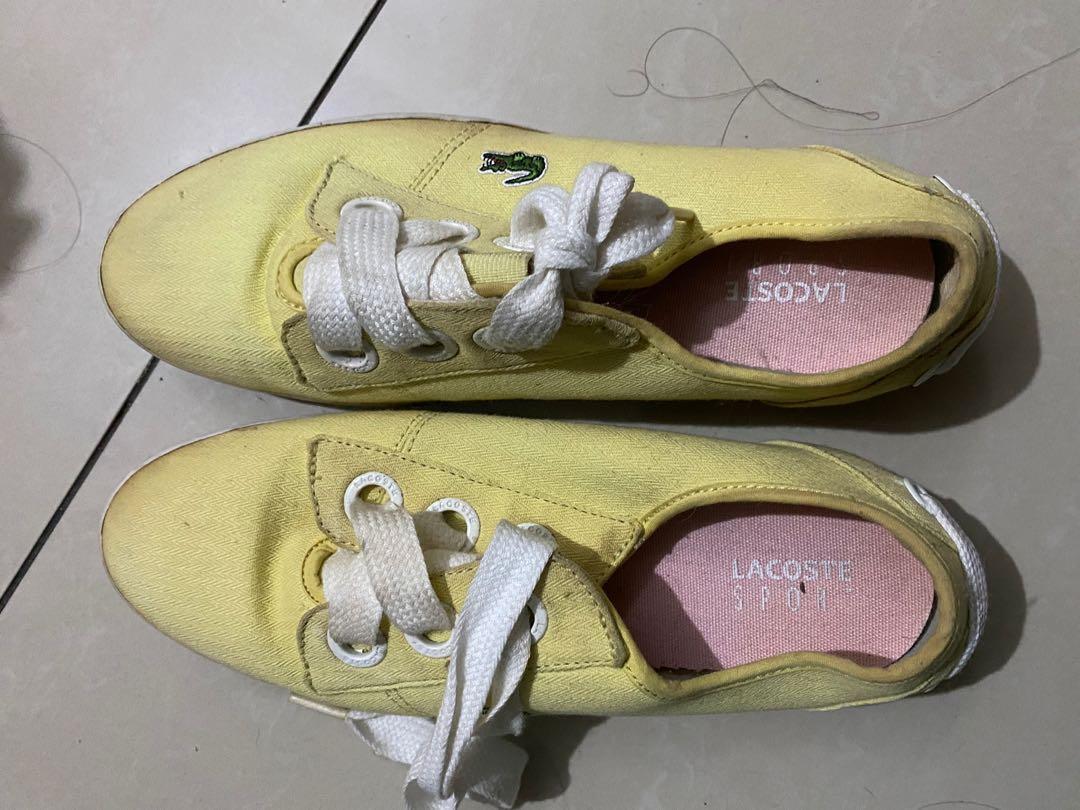 lacoste yellow sneakers