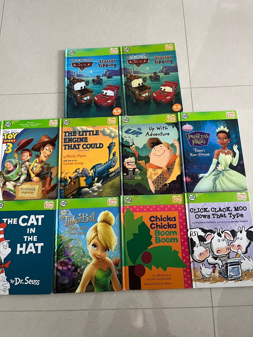 Chicka Chicka Boom Boom and click clack moo cows that type Leap Frog Tag Books 