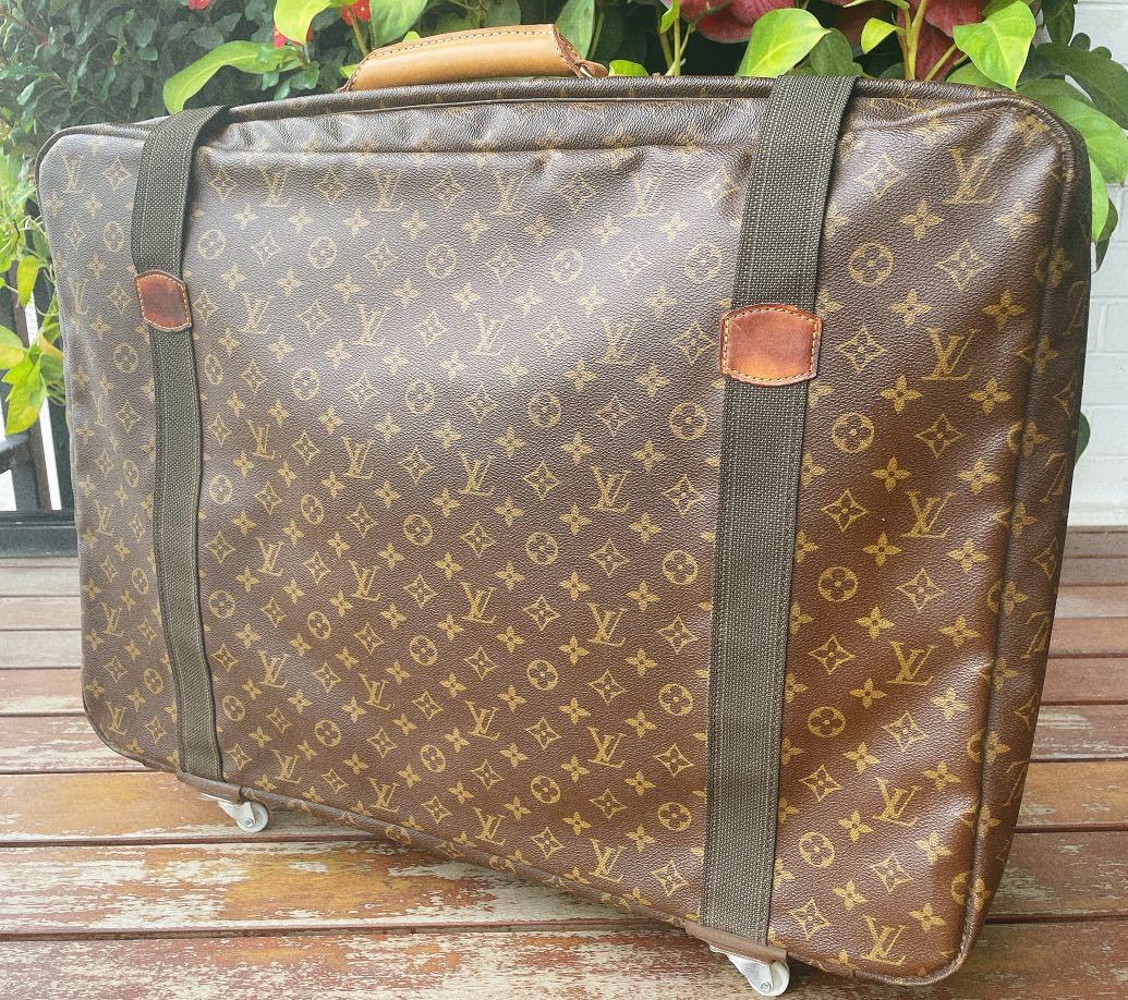 Louis Vuitton Satellite soft suitcase in monogram canvas and natural leather