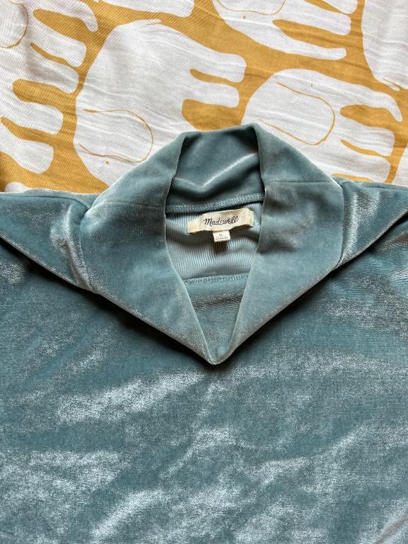 Madewell velvet mockneck tee online