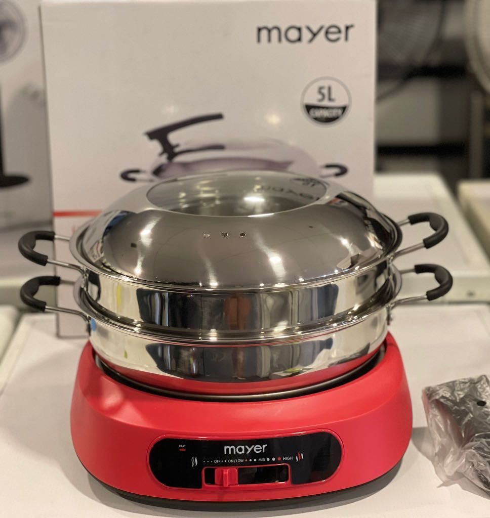 Mayer Electric Hot Pot with Steamer MMHP5 Brand New Display Set 50, TV & Home Appliances