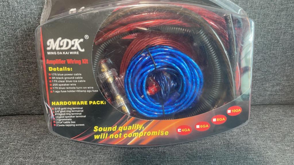 MDK 4GA Car Power Subwoofer Amplifier Speaker Audio Wire Cable