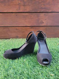 Melissa Patchuli Black Flocked Suede