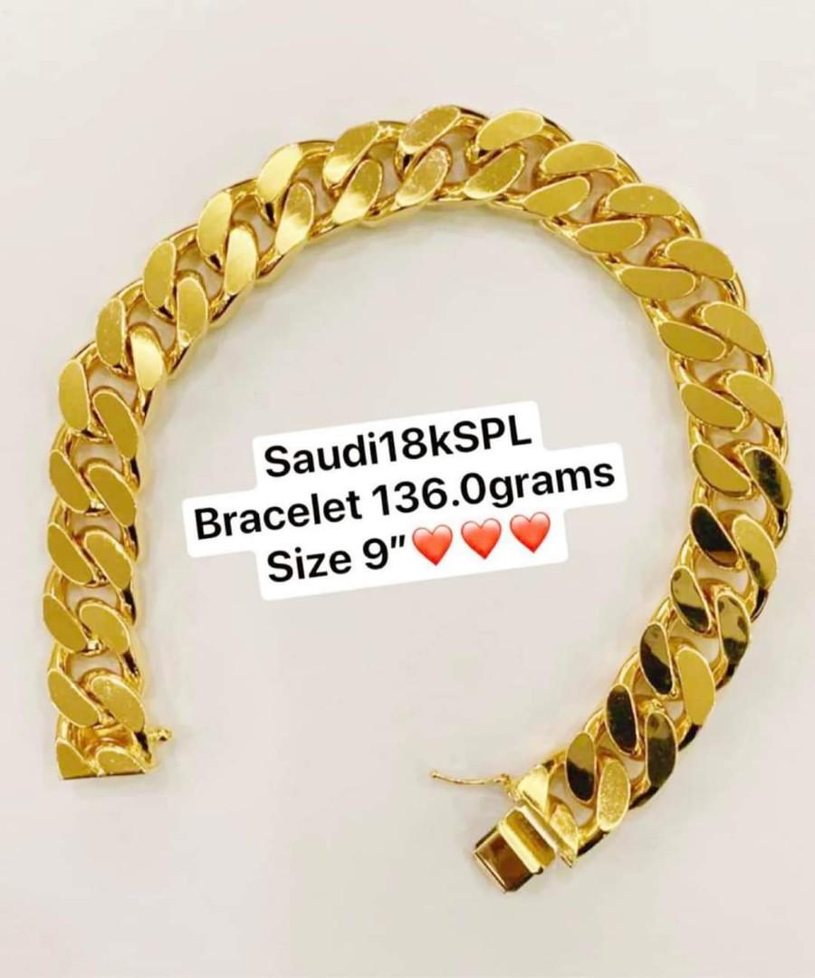 MEN S BRACELET 18K SAUDI GOLD