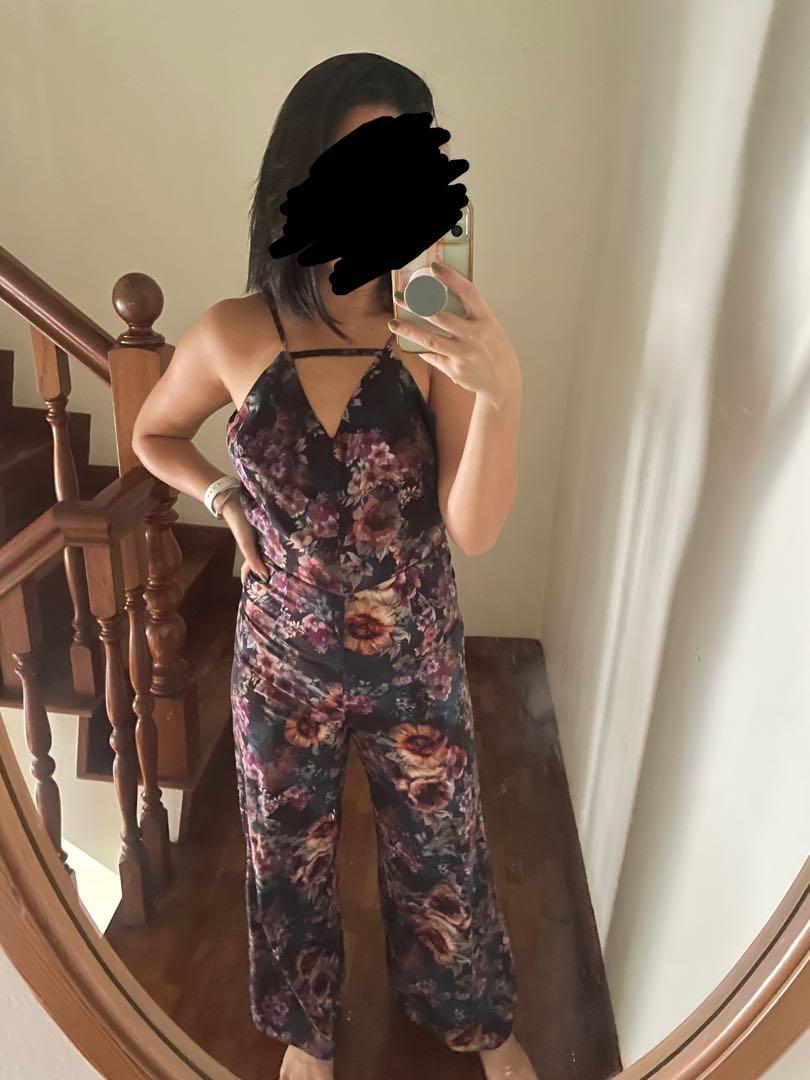 Miss selfridge floral shop jumpsuit