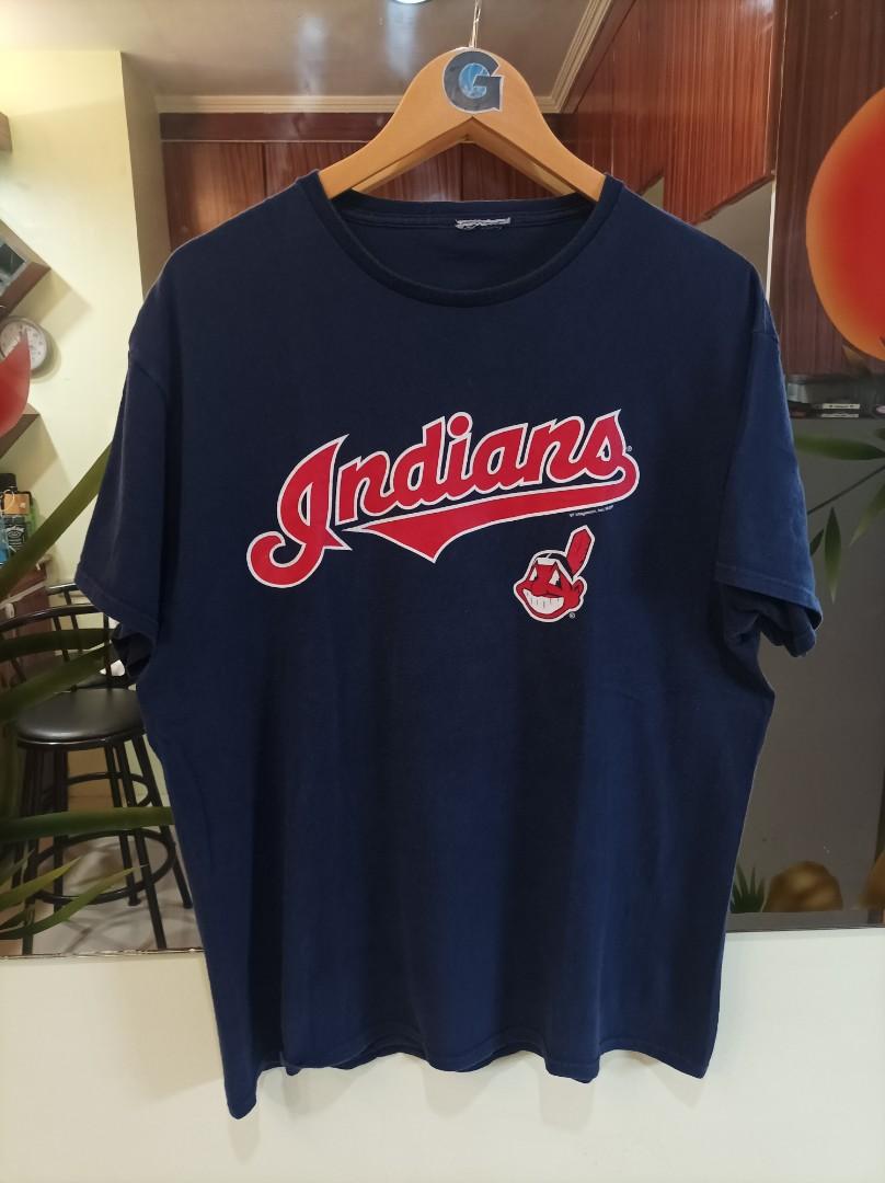 Cleveland Indians Stitches Youth Heat Transfer T-Shirt - Navy