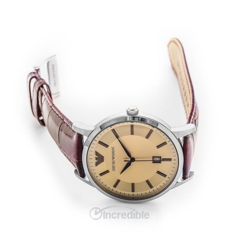 [NEW] Emporio Armani Quartz Brown Dial Stainless Steel Men's Watch ...