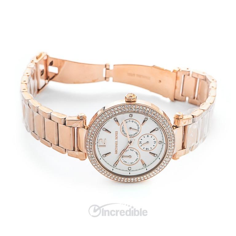 NEW Michael Kors Parker Quartz White Dial Stainless Steel Ladies