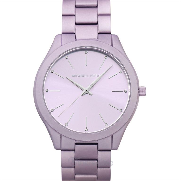 Purple michael kors watch women's outlet