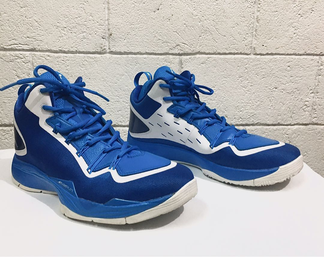 blue jordan flight shoes