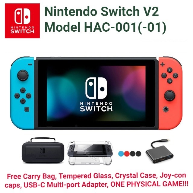 Nintendo Switch V2 Gaming Console Model HAC001(01), Video Gaming