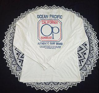 Ocean Pacific California Sunwear Surf Brand White L/S T-shirts