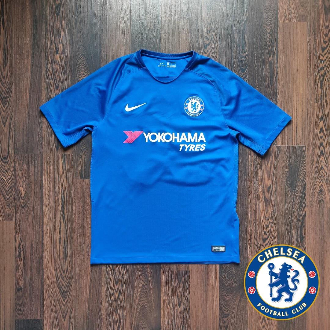 NIKE CHELSEA F.C 2017-18 JERSEY | Luis # 30 Home Kit, Men's Fashion, on Carousell
