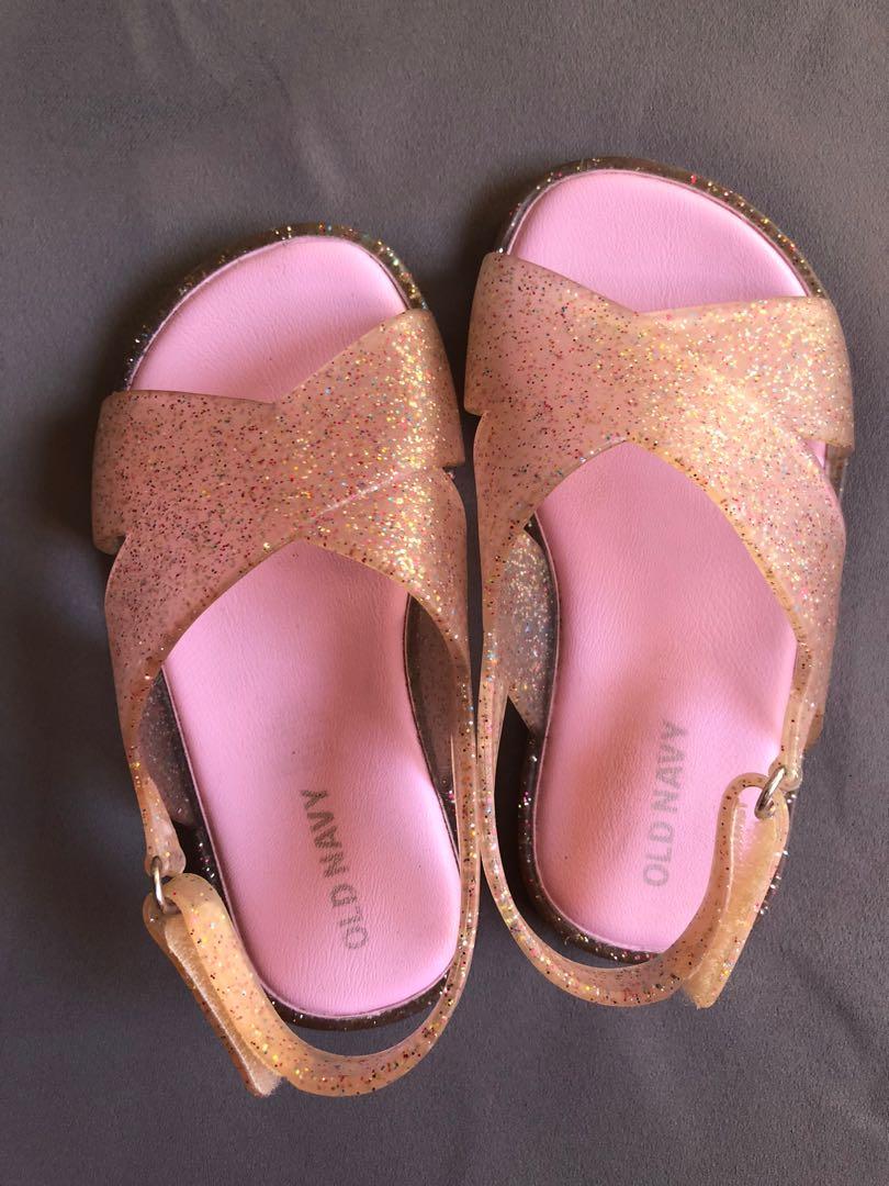 Rose gold flip flops old navy hot sale