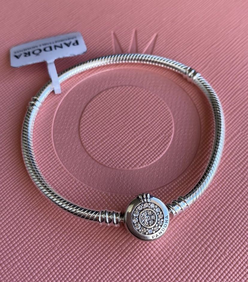 Pandora sparkling crown o chain bracelet deals