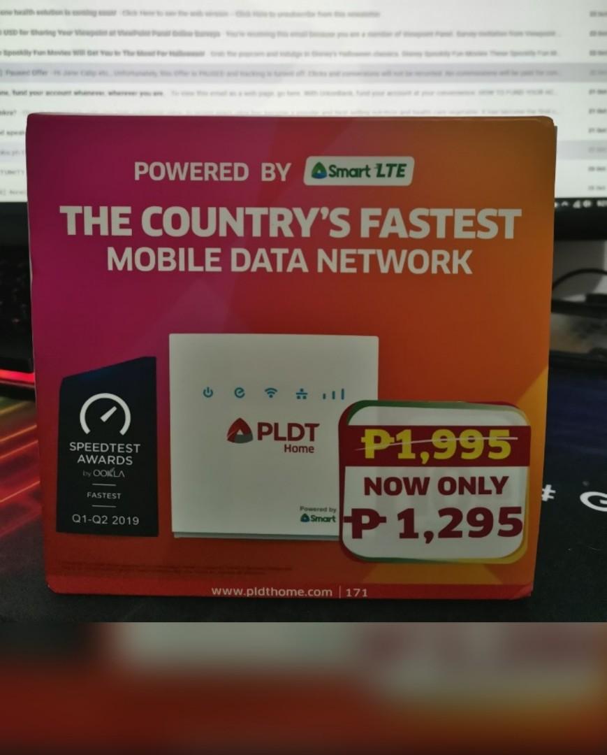 PLDT home wifi (Category: Networking) located in San Antonio. Submitted by goodthings25 (Listing ID 1170707799, Image 1). Description: Selling brand new PLDT home wifi complete. Open but not used Rfs: nakatago lng for backup since 2020 june 09354282466.