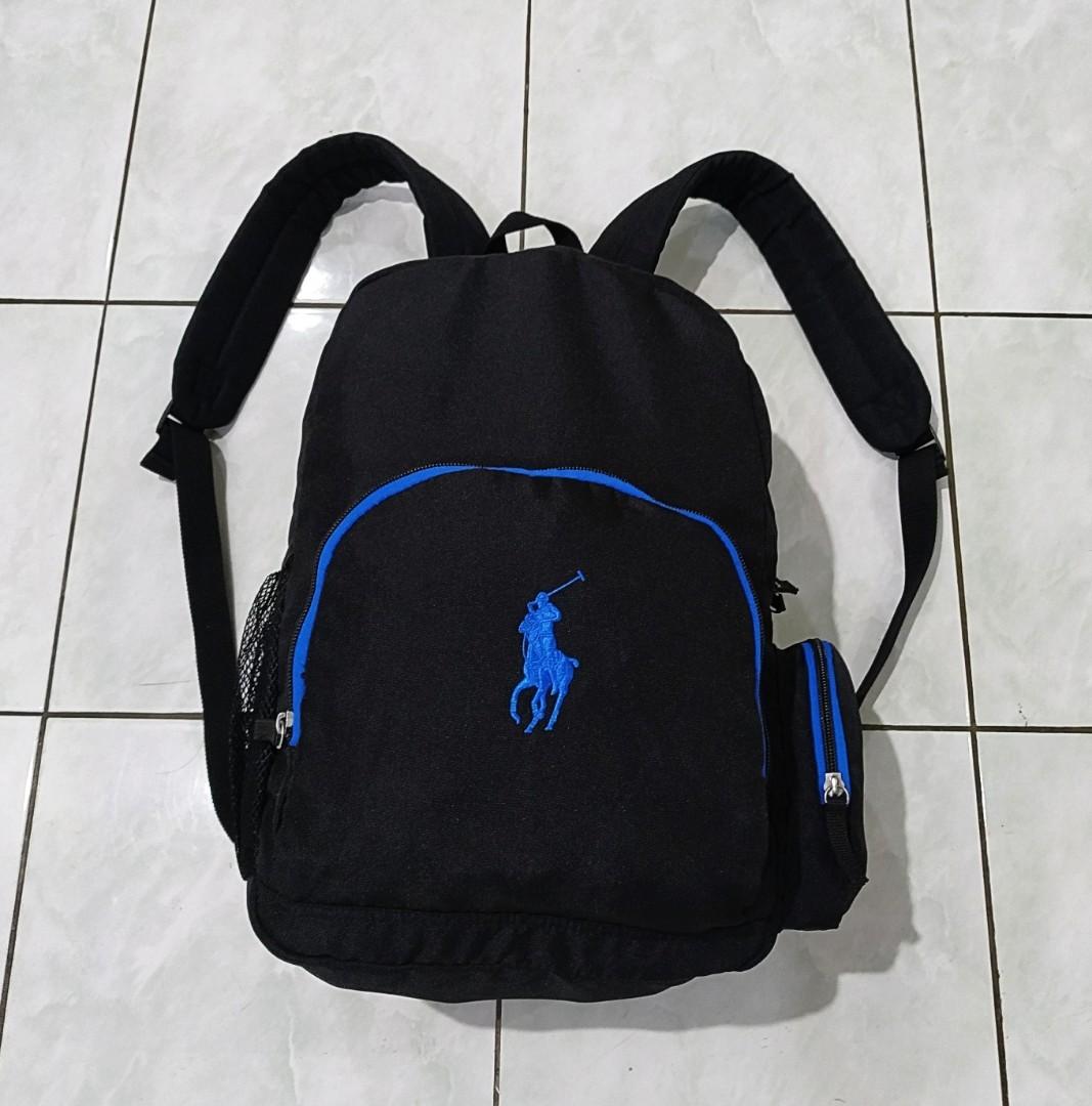 POLO RALPH LAUREN PONY Backpack Hand Bag Mesh Pocket Blue edition Men s Fashion Bags Sling Bags on Carousell