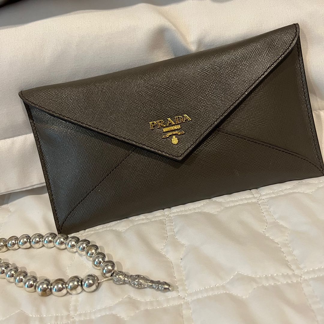 Prada envelope wallet, Luxury, Bags & Wallets on Carousell