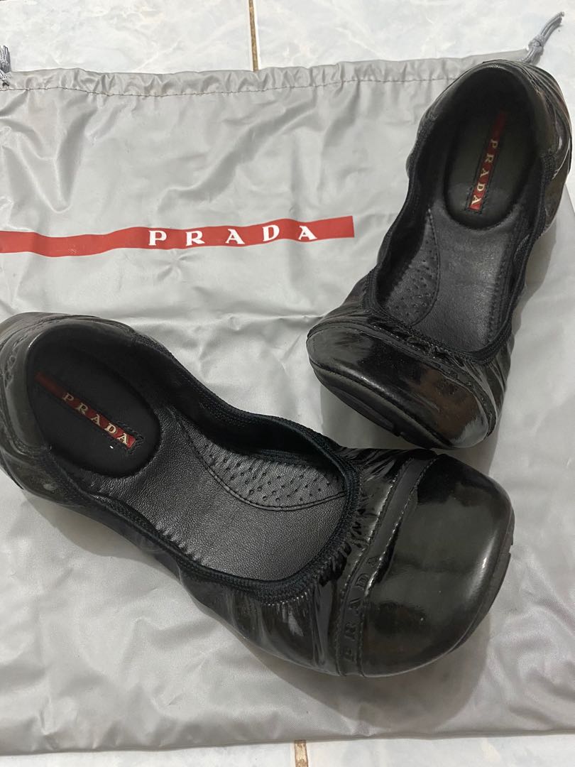 prada patent ballerina flat
