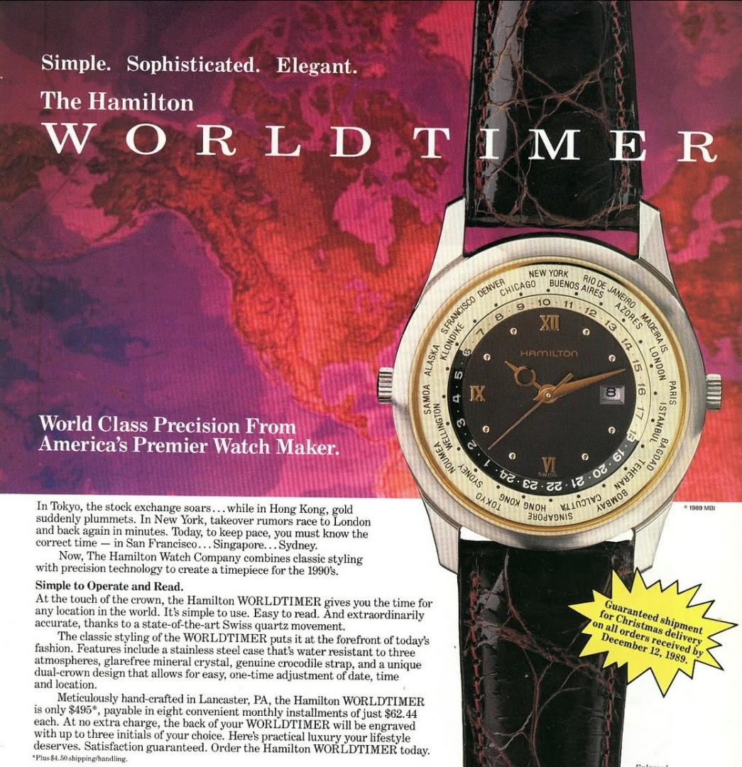 Hamilton 2025 worldtimer vintage