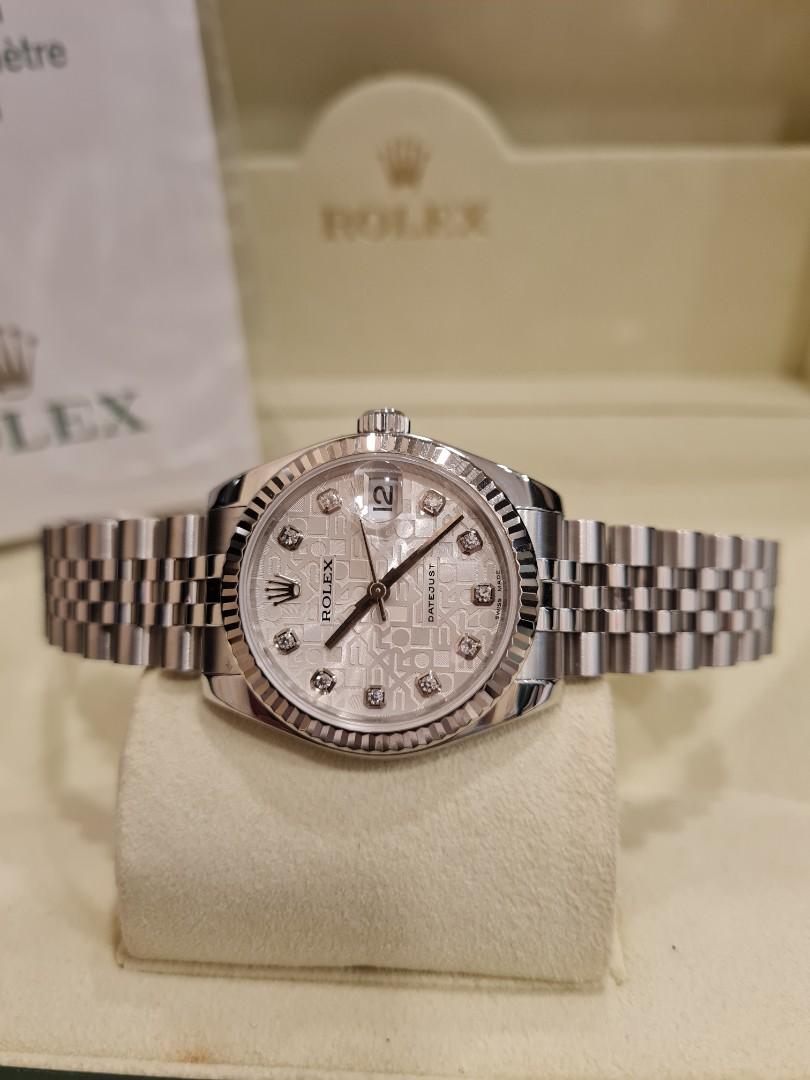 Rolex 178274g diamond with cert Women s Fashion Watches