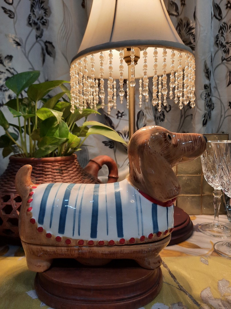 Dachshund store butter dish