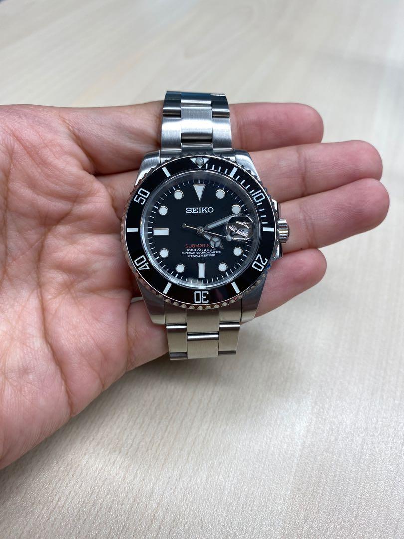 Seiko submariner black best sale