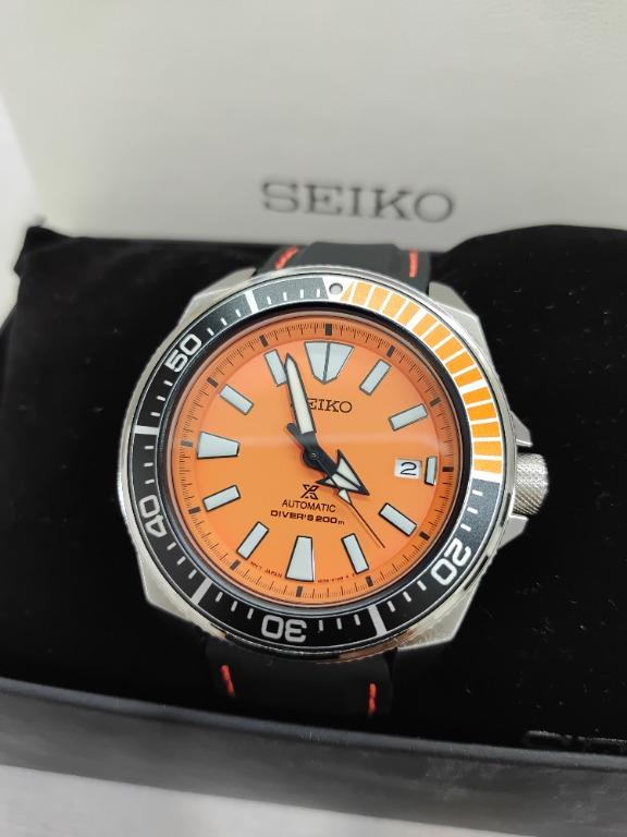 Seiko Prospex “Orange Samurai” SRPC07 + Free Matching Strap, Men's Fashion,  Watches & Accessories, Watches on Carousell