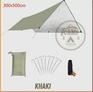 [SEWA] Bluefield Flysheet with Silver Coating and Adjustable rod