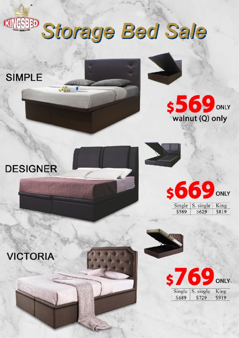 New 5ft STORAGE BED SALES, Furniture & Home Living, Furniture, Bed