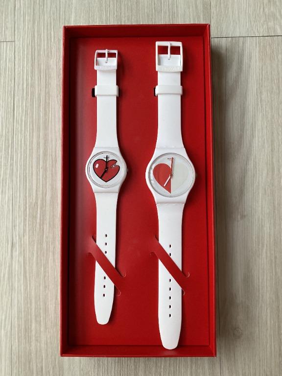 Swatch s couple watches Half 3 Red and Love o Clock Comes with original gift packaging