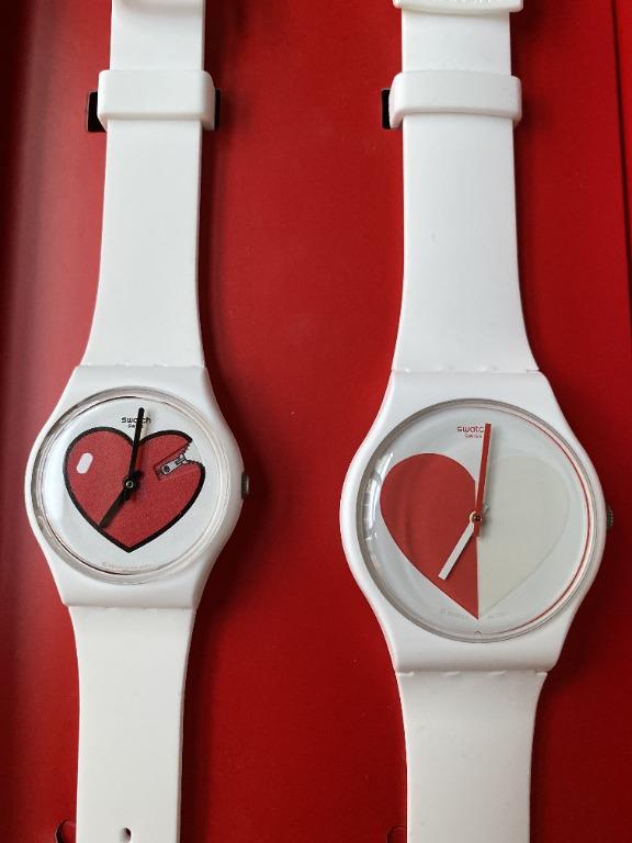 Swatch s couple watches Half 3 Red and Love o Clock Comes with original gift packaging