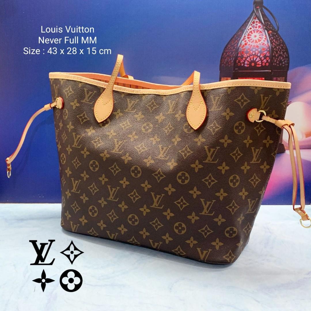 Tas Louis Vuitton NeverFull GM Monogram Big Totebag Brown