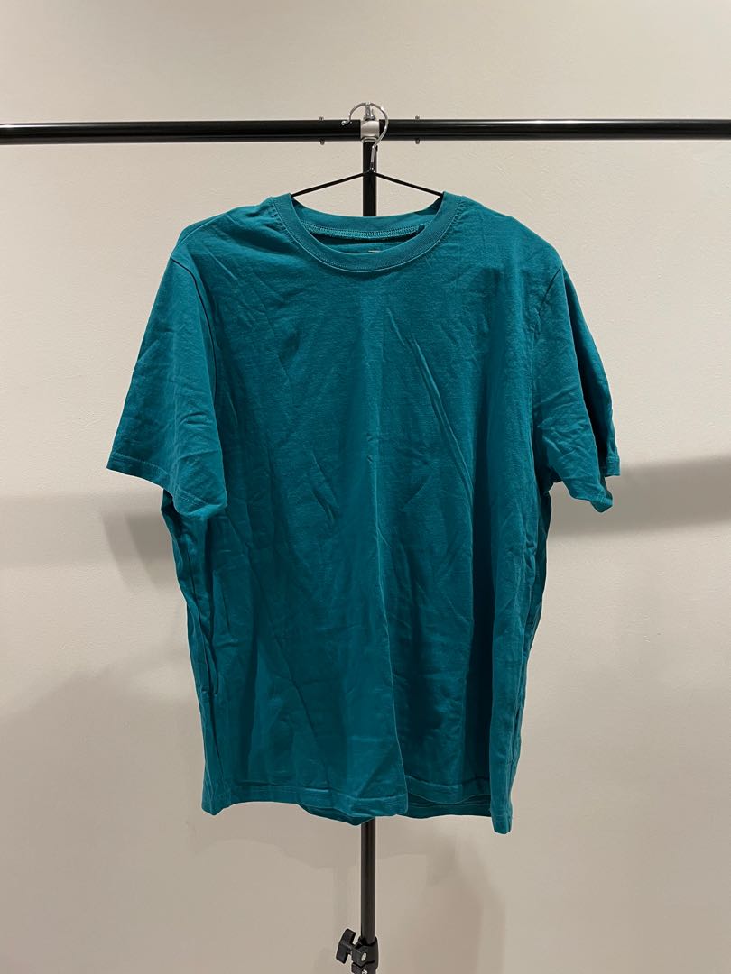 Teal pull and bear oversized tshirt, Men's Fashion, Tops & Sets