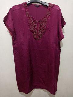 THE EXECUTIVE kaftan maroon purple magenta dress cantik