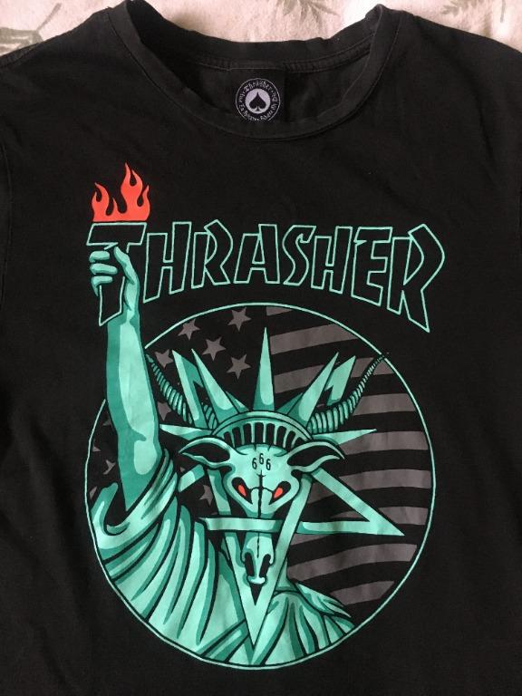 Thrasher statue of liberty shirt clearance