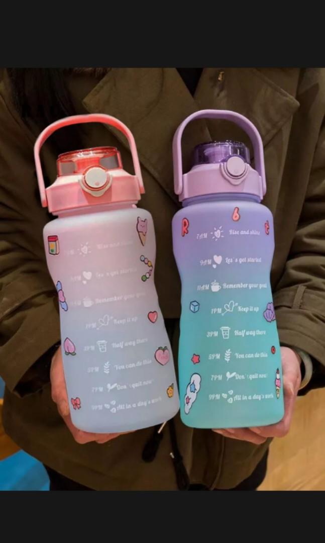 Tik tok 2 litre water bottle (pink only), Furniture & Home Living, Kitchenware & Tableware