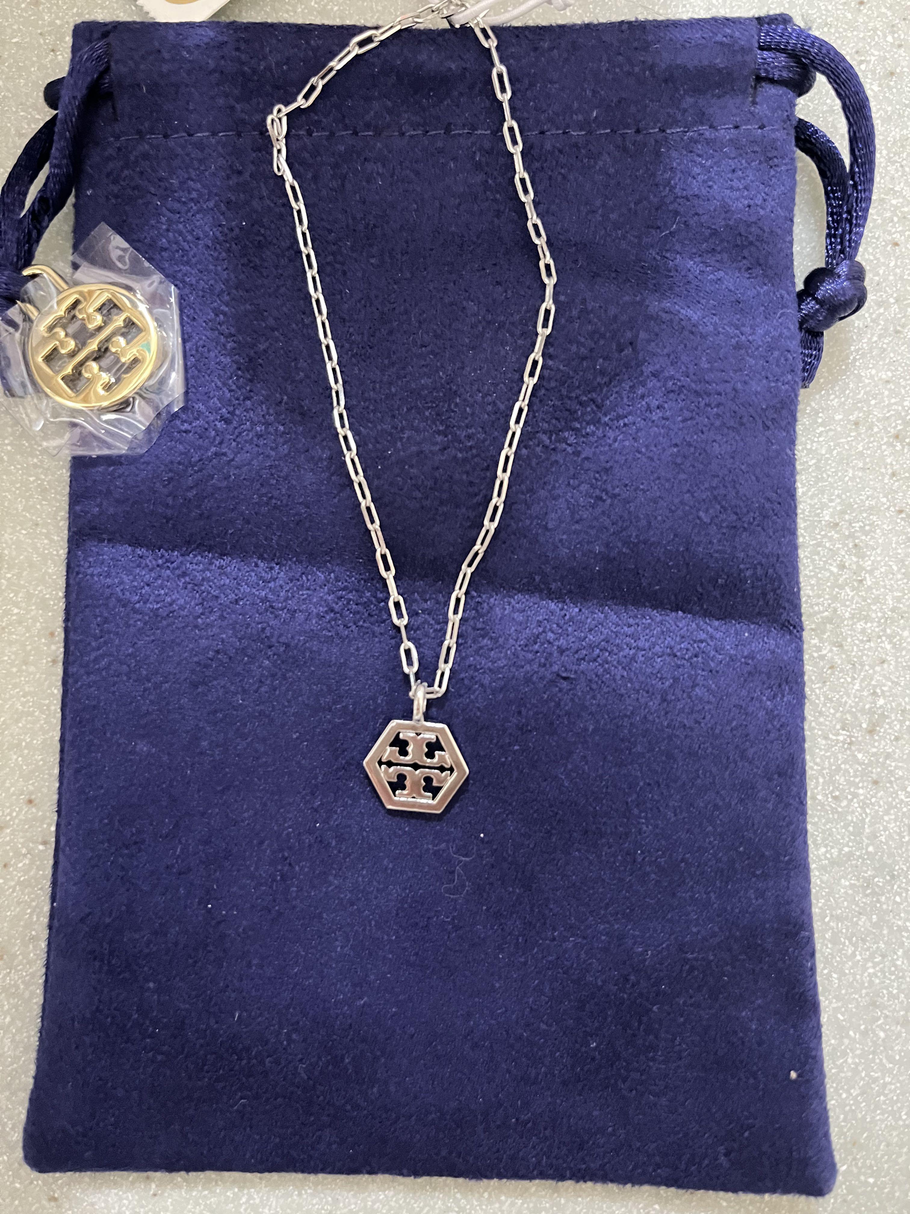 Tory Burch gold logo necklace